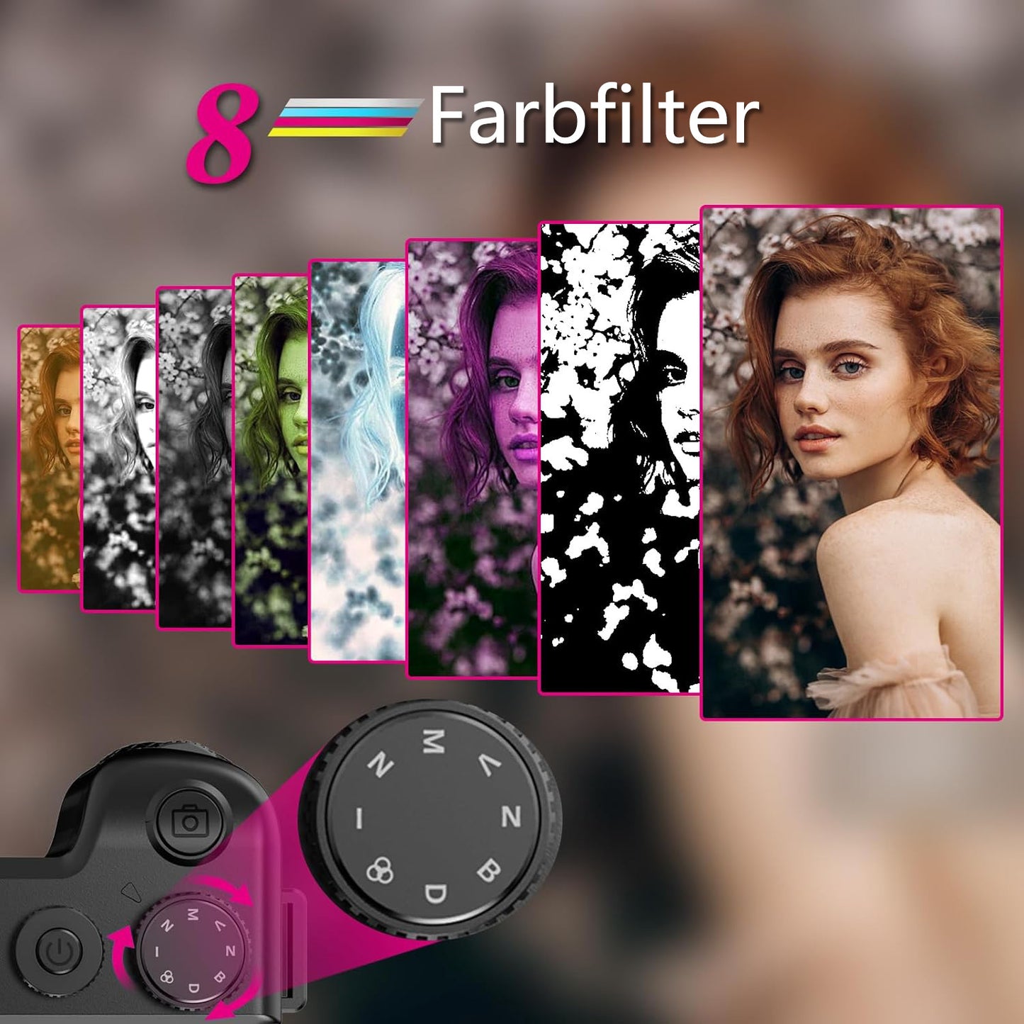 Digitalkamera, 4K 48MP Autofokus Kamera Fotokamera mit 64GB Karte Kompaktkamera (48 MP, WLAN (Wi-Fi), inkl. & WiFi, 3.0'' Bildschirm Vlogging Kamera für YouTube 18x Zoom, mit Blitz Fotoapparat, Kompaktkamera für Teens Anfänger)