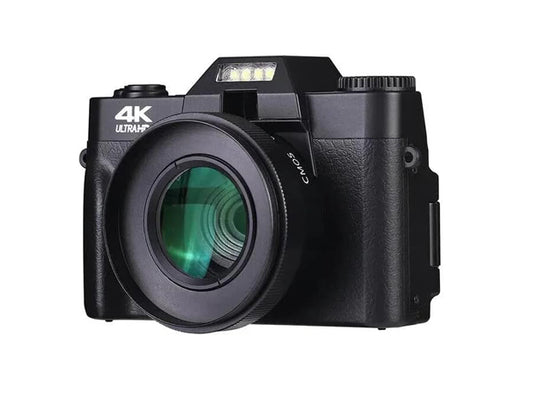 R10 4K Digitalkamera mit 180° Flip 3.0" Bildschirm Kompaktkamera (48 MP, WLAN (Wi-Fi), 16X Digitalzoom Fotokamera mit Weitwinkel+Macro Linse, 64GB TF-Karte)