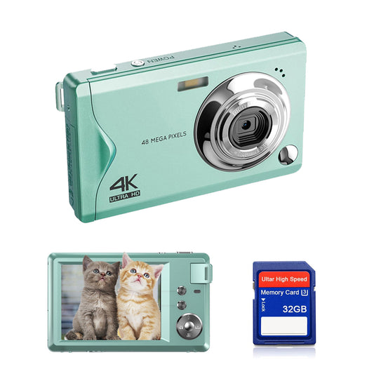 Digitalkamera, 48MP 1080P FHD Fotokamera mit 3,0 Zoll Bildschirm, Kompaktkamera (inkl. 16X Digit